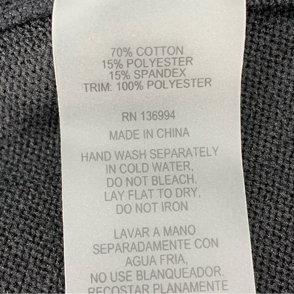 M Black Polka Dot Ruffle Short Sleeve Cardigan Sweater Stretch Medium - Picture 6 of 6